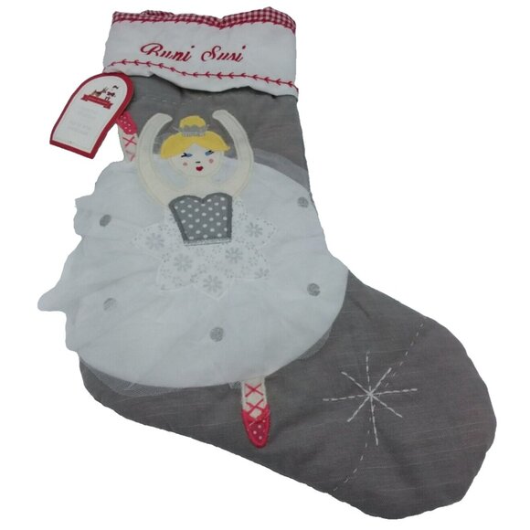 Pottery Barn Kids Buni Susi Dancing Ballerina Christmas Holiday Stocking Xmas - Picture 1 of 7